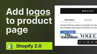 How to Add Logos to Product Page in Shopify