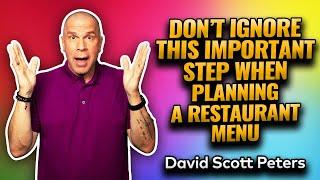 Don't Ignore This Important Step When Planning a Restaurant Menu