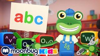 ABC'S With Gecko - Subtitles | Gecko's Garage | Cartoons for Kids | Moonbug Literacy