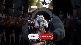 Cute Kitten Kidnapped by Ant Army!  Hero Cat Saves Kitten Near Tunnel | Emotional Rescue #shorts