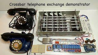 Crossbar telephone exchange demo