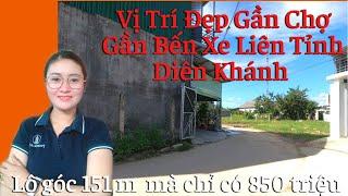 [ đã bán ]Bán đất xã Suối Hiệp, Diên Khánh, gần chợ đầu mối và bến xe liên tỉnh, lô góc 151m giá rẻ