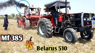 Mf 385 vs Belarus 510 Very Powerful Towchain Competition - Dangerous stunts