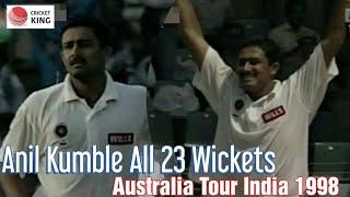 Anil Kumble all 23 wickets | Australia tour Of India 1998