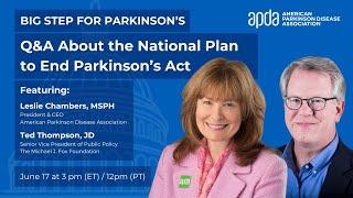 Big Step for Parkinson’s: Q&A About the National Plan to End Parkinson’s Act