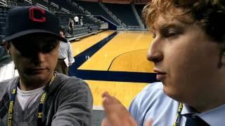 Adam Biggers and Thomas Beindit react to Michigan's 86-57 win over Michigan State