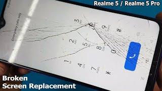 Realme 5 and Realme 5 Pro Broken Screen Replacement | Mobile Display Restoration | How To Replace???