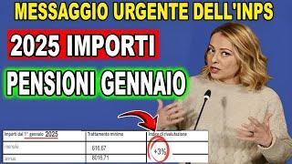 MESSAGGIO IMPS  PENSIONI GENNAIO 2025  RIVALUTAZIONI ANNUNCIATE, MA CONGUAGLI IRPEF RIDUCONO IL NE