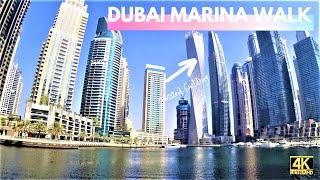 DUBAI MARINA WALK 2021 | 4K | MORNING WALK WITH MOMMY MITCH & AALIYAH | DUBAI TOURIST ATTRACTION