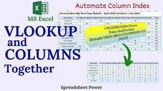 VLOOKUP and COLUMNS Function Together in Excel