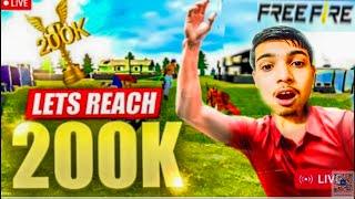 [LIVE] Let,s Reach 200k Subscribers !Playing in Region Lobby With subscribers ! Free Fire  Rank Live