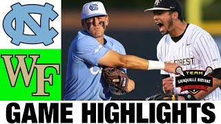 #7 North Carolina vs Wake Forest Highlights [CRAZY GAME] | 2024 ACC Baseball Championships