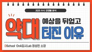 2025 수시: 학우 면접을 없앤 고대의 속 사정/ 설약이 터진 이유/  의대 지원자 15,000명 증가 - DnA입시Lab정성민 소장