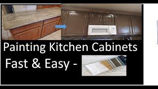 DIY Painting Kitchen Cabinets - Transform your kitchen for under $100 - Fast and Easy- Step by Step