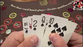 $1000 BETS 4 CARD POKER!