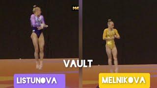 Viktoria Listunova & Gelya Melnikova - Vault Comparison - All-around Final - 2023 Russian Cup