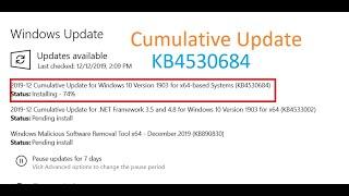 Cumulative Update for Windows 10 Version 1903 for x64 based Systems KB4530684