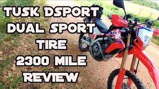 TUSK DSport Dual Sport Motorcycle Tires 2300 Mile Review Honda CRF300L