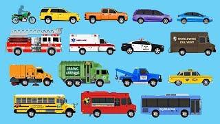 Learning Street Vehicles for Children - Learn Cars, Trucks, Fire Engines, Garbage Trucks, & More