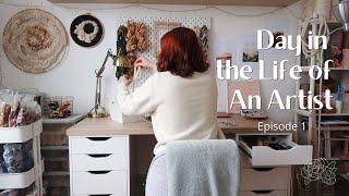 A Day in the Life of a Fiber Artist | #1 | Studio tour, library book & creating art yarn