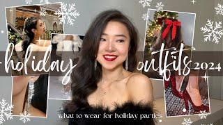 Holiday 2024 Outfit Ideas  | christmas + new year's party fashion, style tips, winter outfit inspo