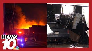 ‘It was just orange, lit up’: Neighbor describes 5-alarm warehouse fire in Rochester