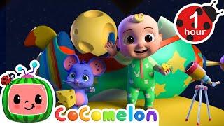 Fly to the Moon  | Twinkle Twinkle Little Star Song with JJ & Mimi | Cartoons for Kids