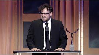 Bill Burr presents the 2024 WGA Award for Episodic Drama to Succession writer Will Arbery