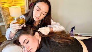 ASMR Scalp Check & Treatment (Sensitivity Tests, Sharp or Dull)Real Person Medical Exam-DEEP Tingles