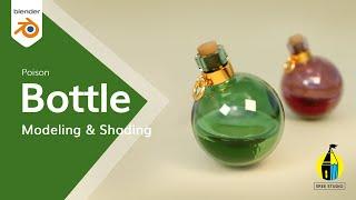 Blender 3D Poison Bottle Modeling and shading