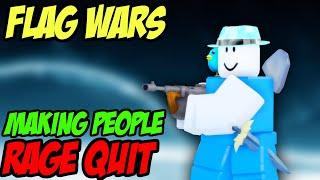 Making The Other Team RAGE QUIT in ROBLOX FLAG WARS