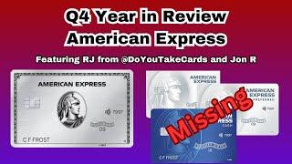 Q4 Year in Review: American Express | with @DoYouTakeCards and @JonsCreditAndTravel