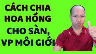 Cách chia hoa hồng cho Sàn, VP môi giới BĐS. Người môi giới nhà đất. Môi giới bất động sản