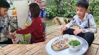Nam's boy gardened, grew corn and bought pork to cook a delicious meal - Nam's daily life