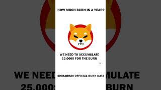 How Much Shiba inu tokens Will be burned By Shibarium in 1 Year? #shorts