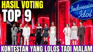 HASIL VOTING‼️DAFTAR KONTESTAN INDONESIAN IDOL XIII YANG LOLOS TADI MALAM