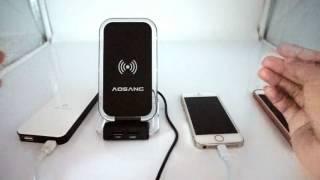 Wireless Charger 3 Coils with Dual USB Port for iPhone/Samsung Galaxy