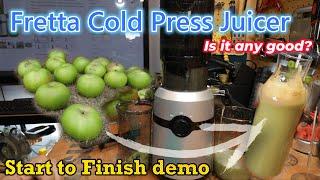 Fretta Cold Press Juicer Start to finish demo by Benson Chik #amazon #productreview #juice