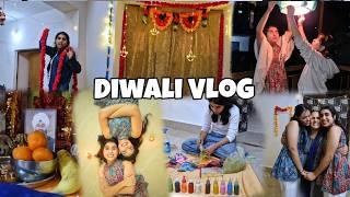 Diwali Vlog 2024🪔️ | Rangoli, Decoration, Crackers | Family Vlog