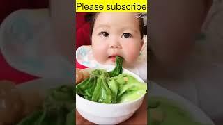 Cute baby eating vegetables #cutebaby #tiktok #reels #viral #trending #shorts #ytshorts #baby