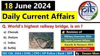 Daily current affairs 2024 | 18 June 2024 Current Affairs | Current Affairs Today 2024