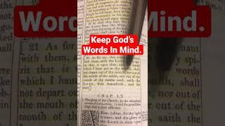 Keep God’s #Words In Mind. Isaiah 59:21 #israel #israelites