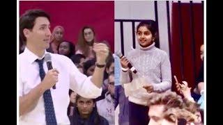 Young Canadian Tamil Girl Ask Justin Trudeau about Youth Development