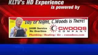 HIGH DEF SPONSOR KLTV Woods Plumbing AC Raycom TV Commercial 10 Sec  Billboard 2010