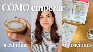 Cómo EMPEZAR a estudiar OPOSICIONES | Mi experiencia y consejos tras aprobar  | Maria Llagunes