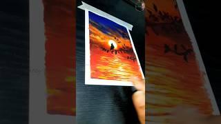 An EasyPeasy Art #youtubeshorts #art #shorts #painting #acrylicpainting #acryliclandscape #sunset