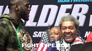 DEONTAY WILDER TRADES WORDS WITH DON KING IN FRONT OF STIVERNE; DOUBLES DOWN ON RETIREMENT TALK