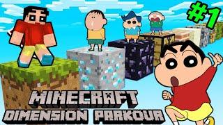 Shinchan and his freinds playing dimension parkour in Minecraft  | Minecraft hardest parkour 