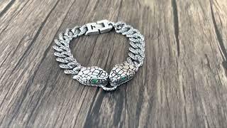 Snake head bracelet stainless steel jewelry