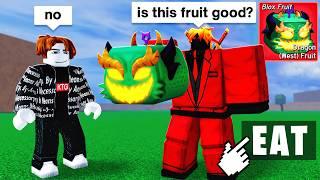 I Pretended To Be A Noob Rolling REWORKED DRAGON Fruit (Blox Fruits)